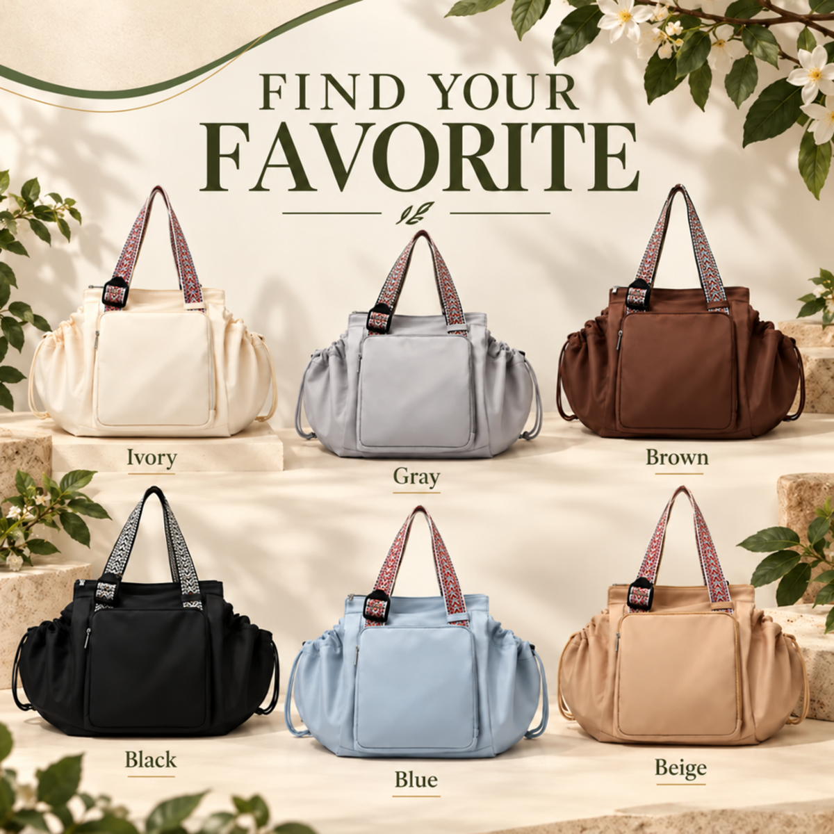 ⏰Limited-time 55% discount🔥👜✨ Expandable Multi-Pocket Tote Bag – Large Capacity & Organized Storage