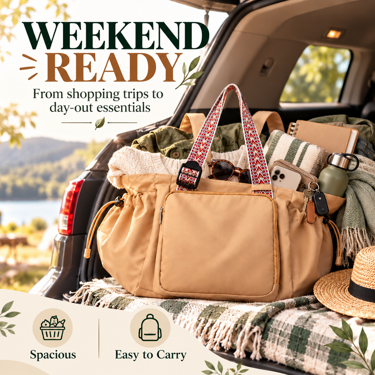 ⏰Limited-time 55% discount🔥👜✨ Expandable Multi-Pocket Tote Bag – Large Capacity & Organized Storage
