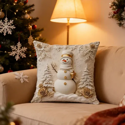 🎄 4-Piece Christmas Pillow Covers – Festive Textured Cushion Covers, 18 × 18 Inches