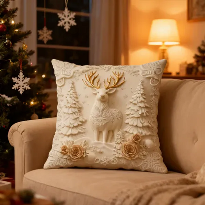🎄 4-Piece Christmas Pillow Covers – Festive Textured Cushion Covers, 18 × 18 Inches