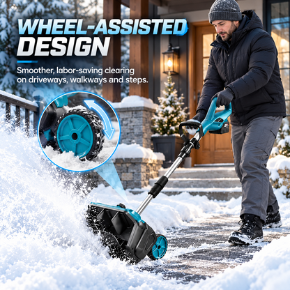 ❄️ Cordless Electric Snow Shovel – Lightweight Battery-Powered Snow Blower for Driveways, Sidewalks & Patios