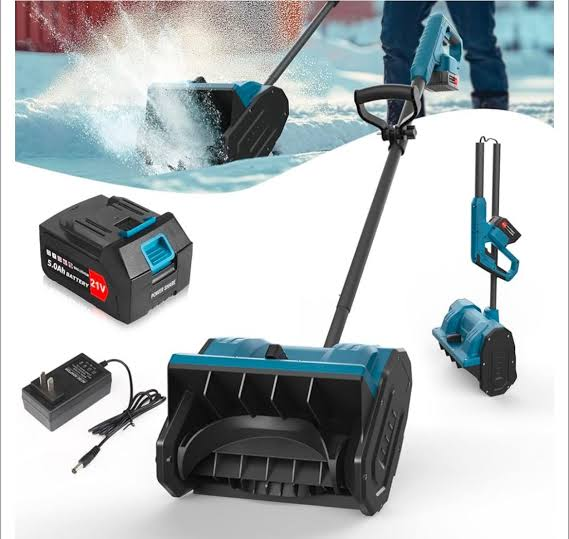 ❄️ Cordless Electric Snow Shovel – Lightweight Battery-Powered Snow Blower for Driveways, Sidewalks & Patios