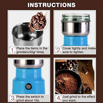 🔥 55% OFF ⚡⚙️ Mini Electric Dry Ingredient Grinder (herbs, spices, seeds)—grinds ingredients in just a few seconds with the push of a button.