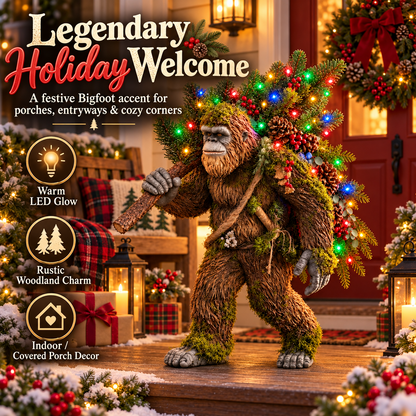 🎄 Woodland Sasquatch – Lighted Christmas Porch Decor