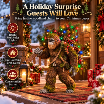 🎄 Woodland Sasquatch – Lighted Christmas Porch Decor