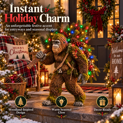 🎄 Woodland Sasquatch – Lighted Christmas Porch Decor