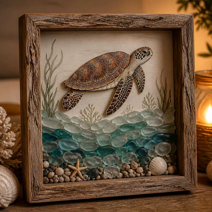 🌊 Sea Glass Lighthouse Night Light ✨ Bring Coastal Charm to Any Room