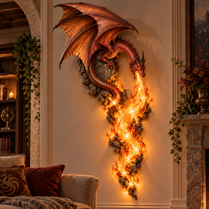 🔥Last Day 49% OFF | 🐉 Dragon Wall Sconce – Gothic Flame-Inspired Wall Accent