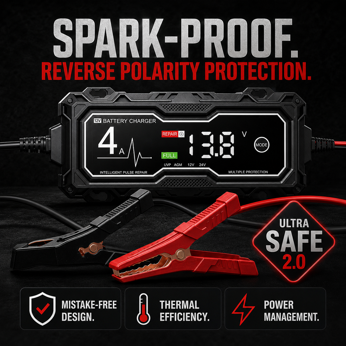 ⚡ Never Get Stranded Again—Starts Up to 10.0L Gas & 8.0L Diesel Engines