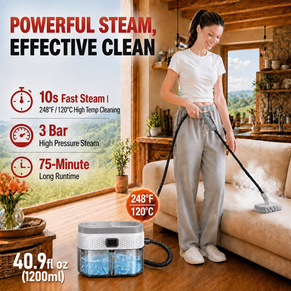 248°F Portable Handheld Steam Cleaner Pro with 1200ML Water Tank