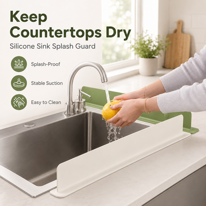 💦 Silicone Sink Splash Guard – Keep Counters Dry & Splash-Free