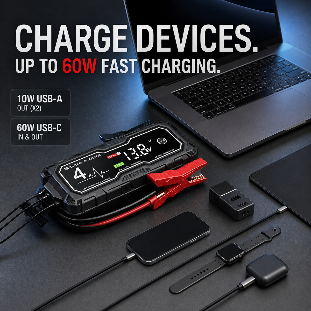⚡ Never Get Stranded Again—Starts Up to 10.0L Gas & 8.0L Diesel Engines