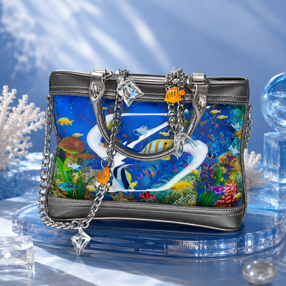 🌊🐠 Transparent Ocean Bag 💥 Carry a Little Piece of the Sea