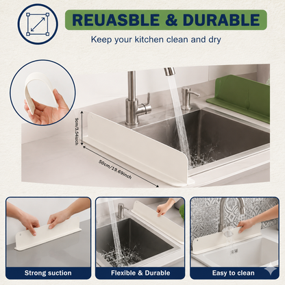 💦 Silicone Sink Splash Guard – Keep Counters Dry & Splash-Free