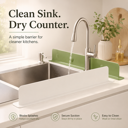 💦 Silicone Sink Splash Guard – Keep Counters Dry & Splash-Free