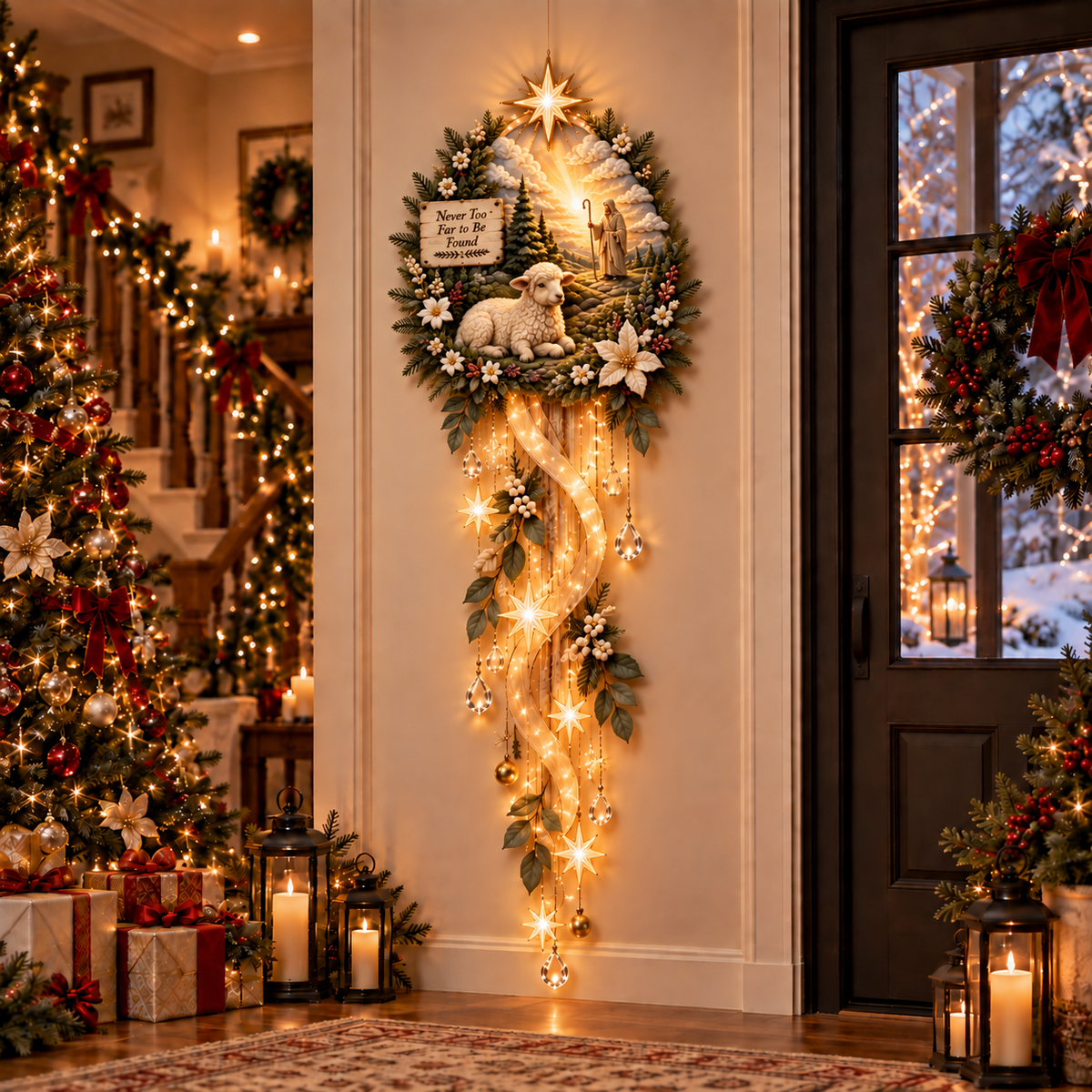 ⏳ Last Day 52% OFF – ✝️ Nativity Starfall Wall Light | Warm Golden Bethlehem Glow for Christmas Walls & Faith-Filled Homes ⭐