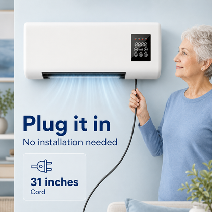 Fast Cooling & Heating❄️🔥 2-in-1 Wall-Mounted Heater & Air Cooler | Built for Everyday Living🍃