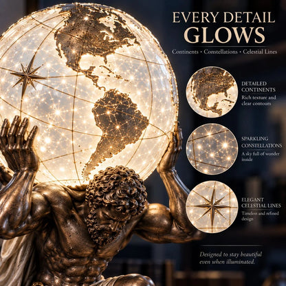 💯🌍 Atlas Illuminated World Sphere Lamp🌌