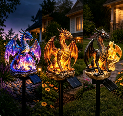 💜 Amethyst Crystal Dragon – Solar Dragon Crystal Garden Light✨️