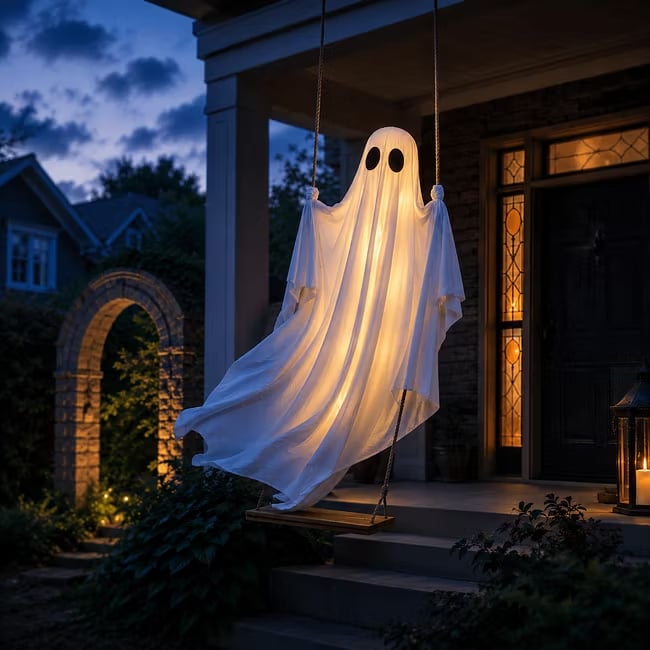🔥Last Day 55% OFF🔥Halloween Hanging Swing Ghost👻