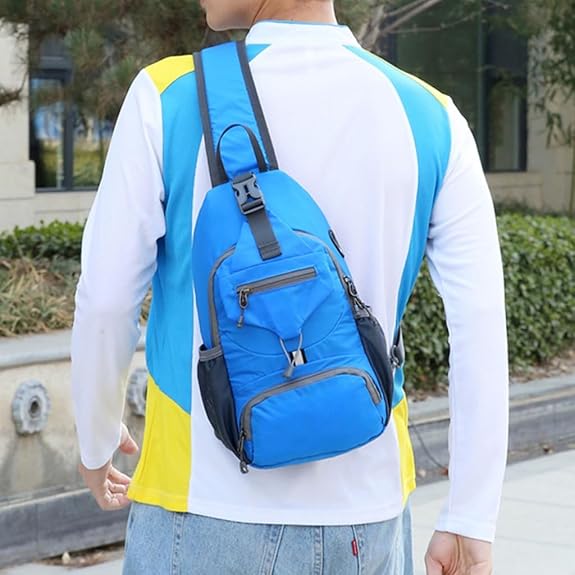 🔥50% OFF Foldable Crossbody Sling Bag | Multi-Pocket Travel & Hiking Chest Pack