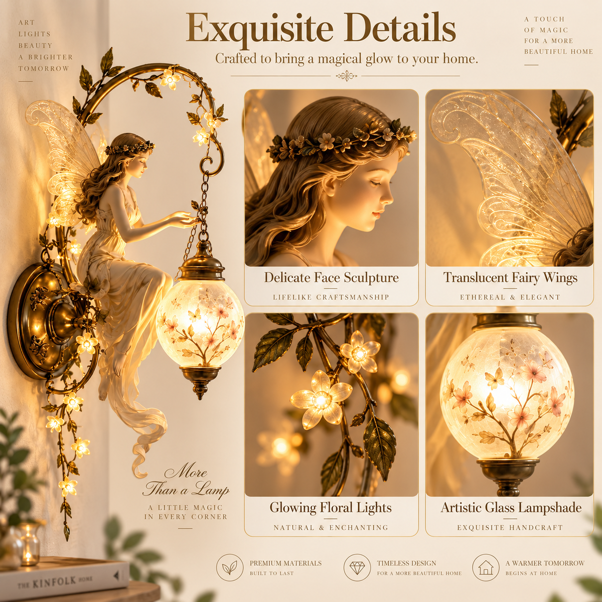 ⏰Limited Stock 50% OFF -🧚✨ Enchanted Fairy Blossom Lantern Wall Light 🌸🏮