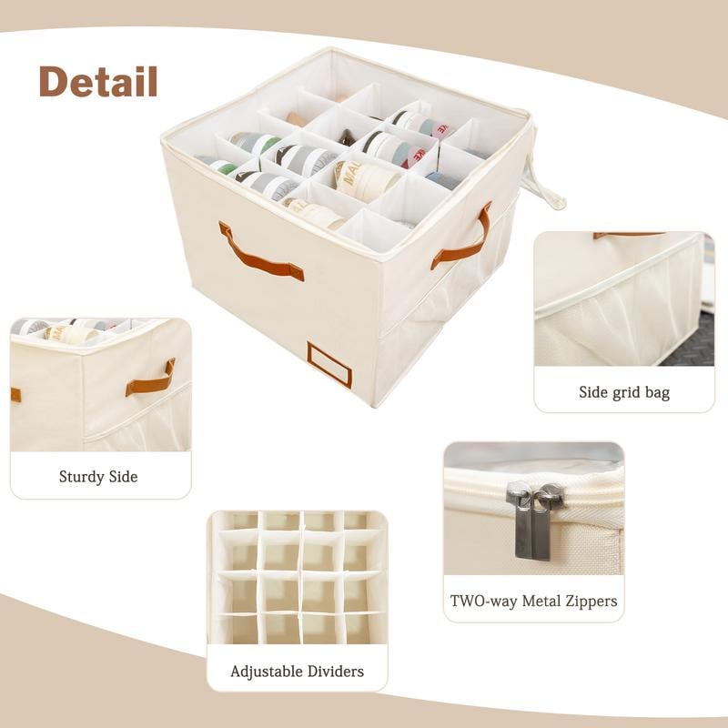 👟Space-Saving Fabric Shoe Storage Box with Clear Lid