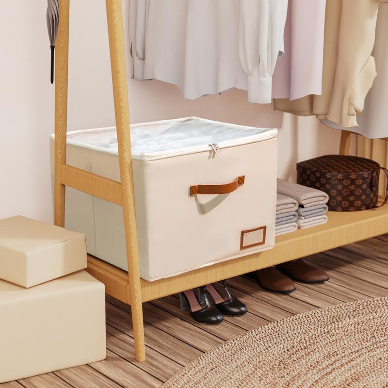 👟Space-Saving Fabric Shoe Storage Box with Clear Lid