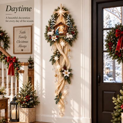 ⏳ Last Day 52% OFF – ✝️ Nativity Starfall Wall Light | Warm Golden Bethlehem Glow for Christmas Walls & Faith-Filled Homes ⭐