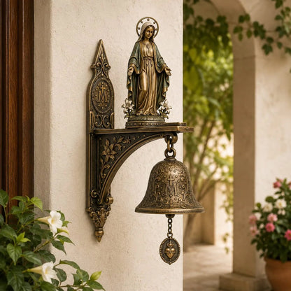 ✨ Our Lady of Grace Miraculous Medal Wall Bell – A Meaningful Catholic Gift for Mom, Grandma & Women of Faith
