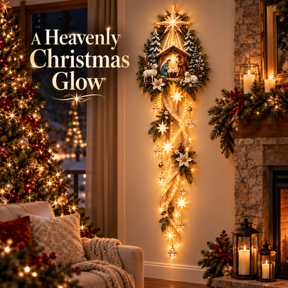 ⏳ Last Day 52% OFF – ✝️ Nativity Starfall Wall Light | Warm Golden Bethlehem Glow for Christmas Walls & Faith-Filled Homes ⭐