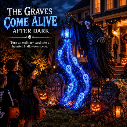 🔥49% OFF Today  🎁💀 Halloween Haunted Yard Lights – Solar Spirit Character Collection👻