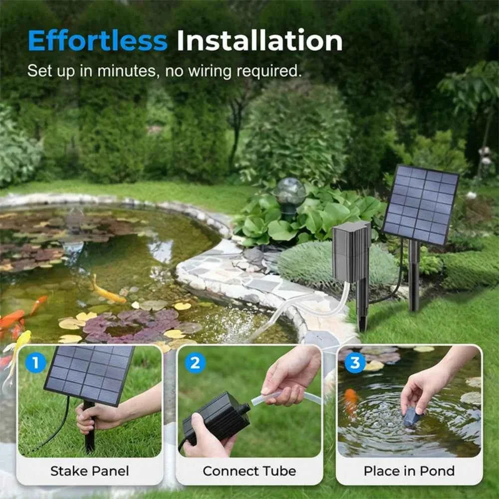 Last Day 48% OFF🔥Solar Pond Aerator with Air Pump🐟