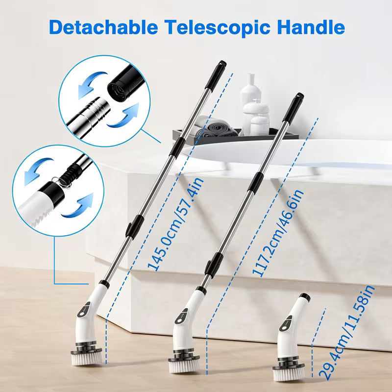 ✨🧽7-in-1 Electric Spin Scrubber | Cordless Cleaning Brush with 7 Brush Heads & Telescopic Handle