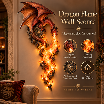 🔥Last Day 49% OFF | 🐉 Dragon Wall Sconce – Gothic Flame-Inspired Wall Accent
