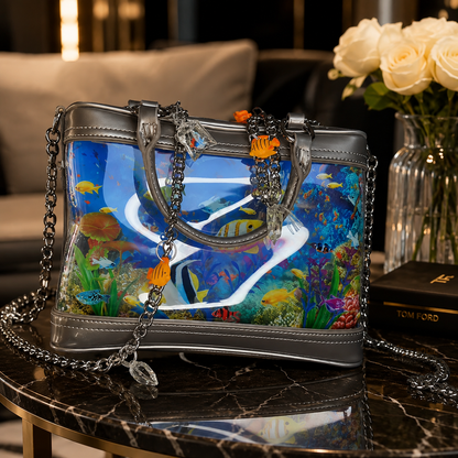 🌊🐠 Transparent Ocean Bag 💥 Carry a Little Piece of the Sea