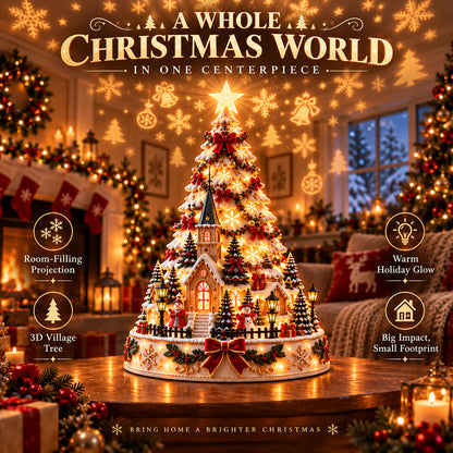 🎄Christmas Village Projection Centerpiece – 4 Themed Villages