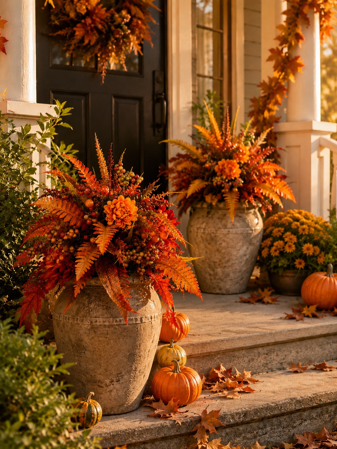 🍂Autumn Harvest Floral Garden Stake Arrangement