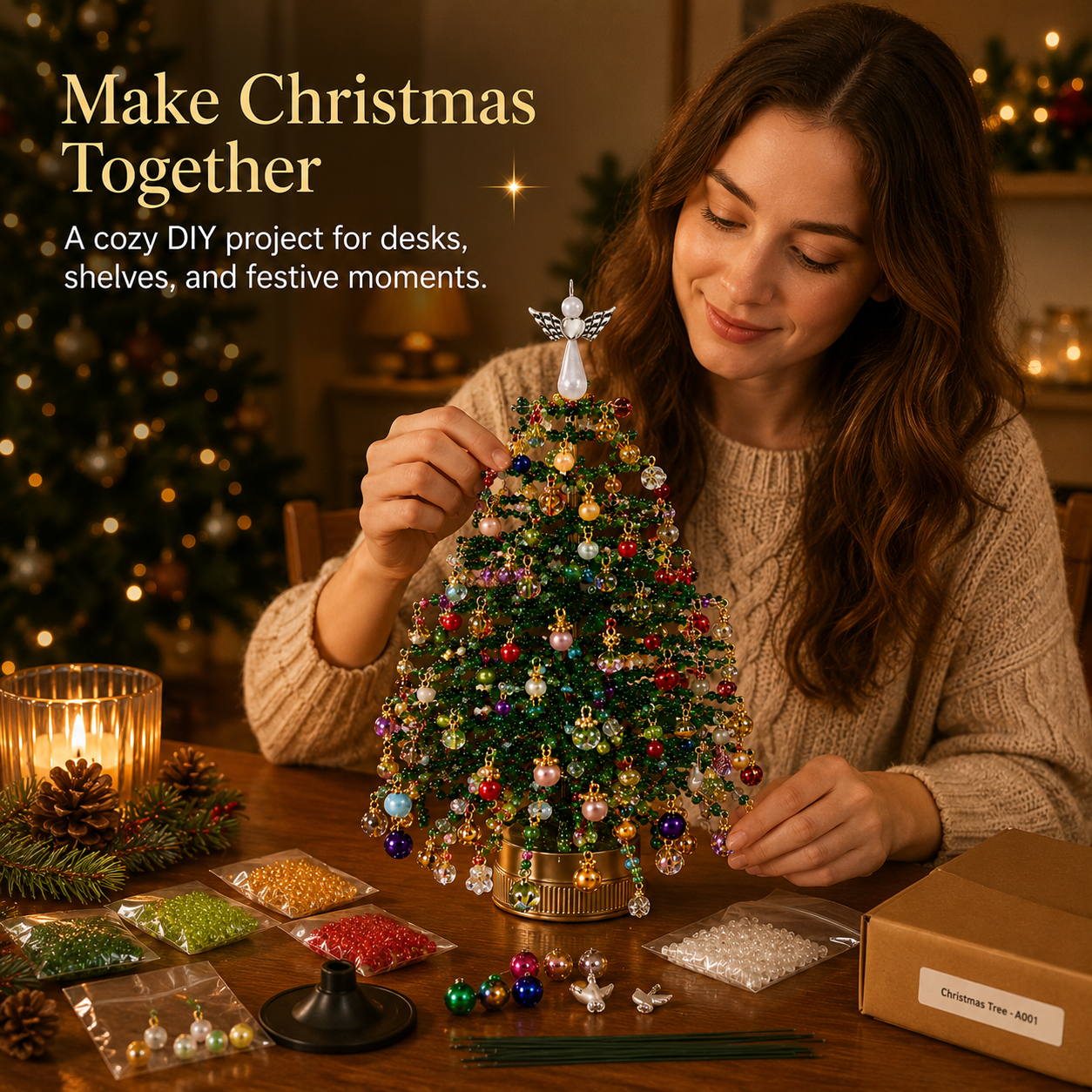 Create Your Own Sparkling Beaded Christmas Tree