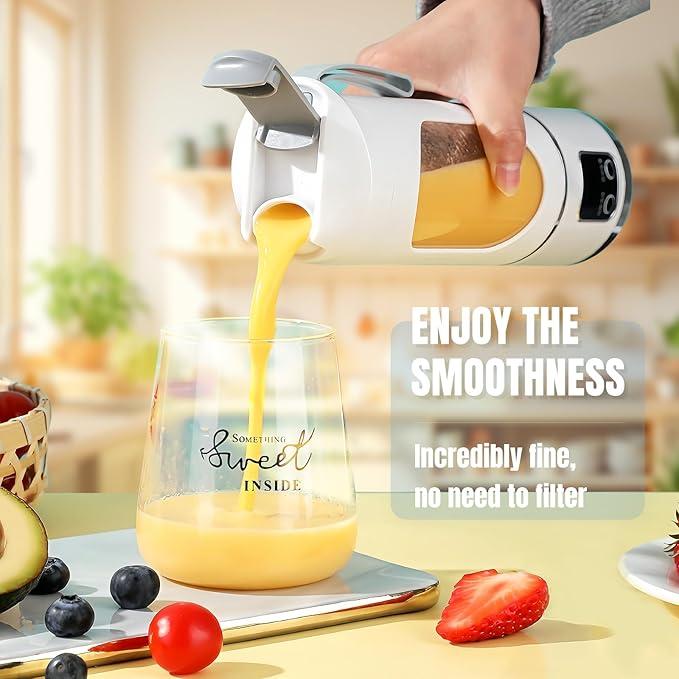 🍹 Portable Smoothie Blender – Smart LED Display & USB Rechargeable Design