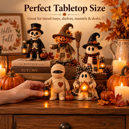 🎃 Halloween Monster Lantern Figurines – 5 Cozy Spooky Styles
