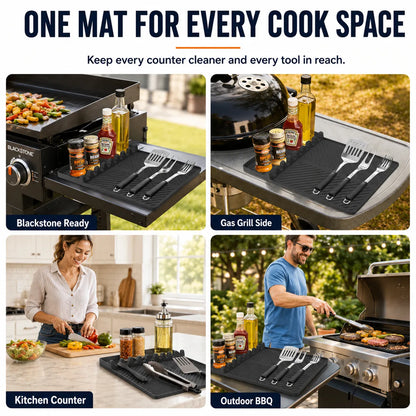 16.5x11' Silicone Mat – Heat Resistant, Dishwasher Safe, Non-Slip for Grill & Counter