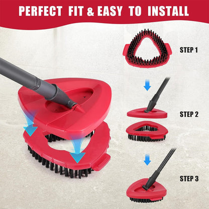 🔥 A Must-Have for Deep Floor Cleaning in Dorms and Homes—Microfiber Spin Mop Head Refills & Scrub Brush (does not  bucket)