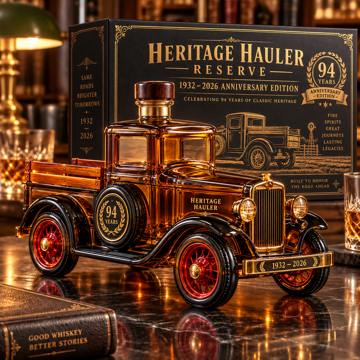 🚚🥃 Heritage Hauler Reserve – 94th Anniversary Vintage Truck Whiskey Decanter  | Collector's Edition Gift🎁