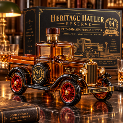 🚚🥃 Heritage Hauler Reserve – 94th Anniversary Vintage Truck Whiskey Decanter  | Collector's Edition Gift🎁