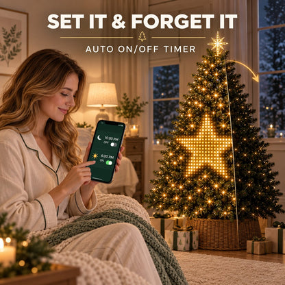 🎅No WiFi Needed Pixel Christmas Lights | Built-in Timer For Auto On/Off | Create Magical Christmas Night