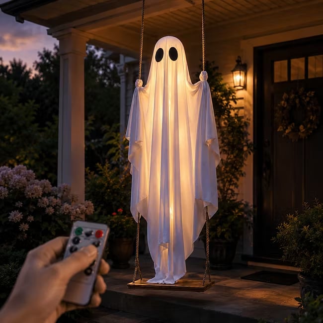 🔥Last Day 55% OFF🔥Halloween Hanging Swing Ghost👻