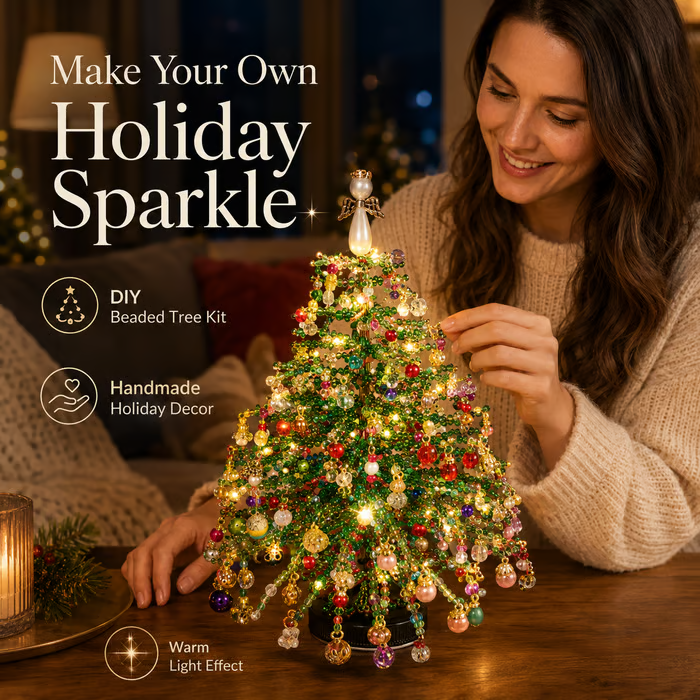🎄✨ DIY Beaded Christmas Tree Kit – 🎅Create Your Own Sparkling Holiday Decoration(📦Buy 2 Free Shipping)