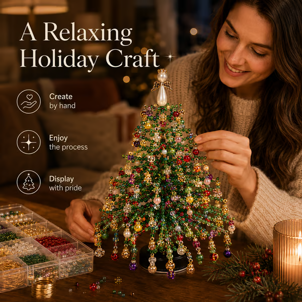 🎄✨ DIY Beaded Christmas Tree Kit – 🎅Create Your Own Sparkling Holiday Decoration(📦Buy 2 Free Shipping)