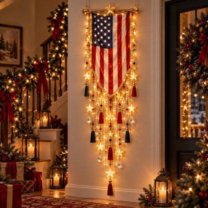 🗽 Liberty 250 Starfall Wall Glow – Patriotic Anniversary Lighted Keepsake